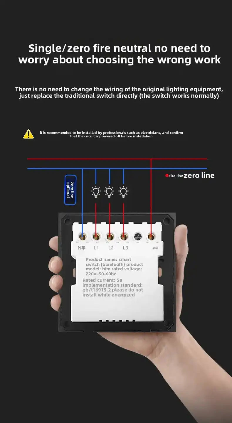 Zigbee Smart Switch Glass Panel Tuya Smart Home App Remote Control With Timer Function Voice Control Intelligent Button Switch - Magic Electronics
