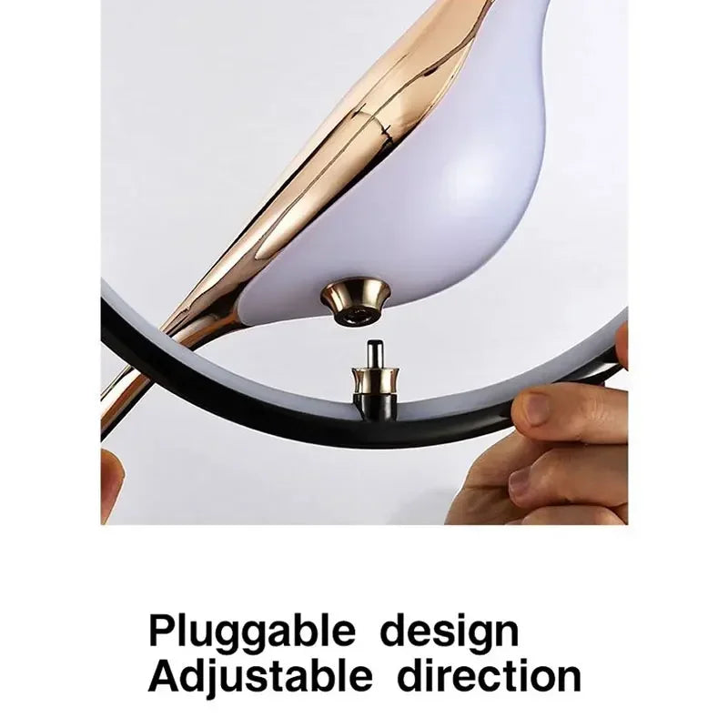 LED Gold Silver Magpie Bird Pendant Light Chandelier for Bedroom Living Room Indoor Hanging Lamp AC110v 220v Drop Shipping Magic Electronics Sfdb9039386d447b5b418c168809b5035w