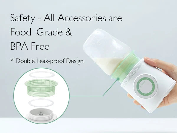 Momcozy Portable Bottle Warmer for Travel, Double Leak-Proof with Fast Heating, Safety Material Baby Bottle Warmer Magic Electronics Sfe7cb8a17b8244509870dffd43ae0605u