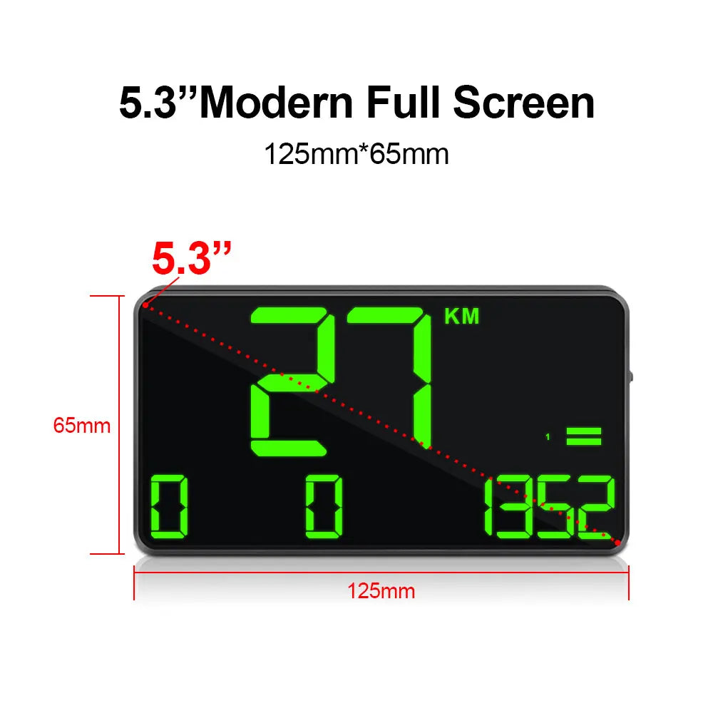 Large Fonts 5.3" GPS Speedometer Digital Car Speed Display Over Speeding Alarm System Universal For Bike Motorcycle Truck Car Magic Electronics UTB8qXp3NVfFXKJk43Otq6xIPFXau